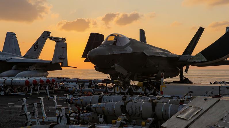 A U.S. Marines F-35C Lightning II is staged for flight operations on the flight deck of the U.S. Navy Nimitz-class aircraft carrier USS Abraham Lincoln in support of the Operation Epic Fury attack on Iran from an undisclosed location March 3, 2026. U.S. Navy/Handout via REUTERS