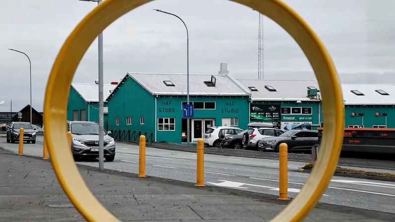 Cars are parked on the Old Harbour area of Reykjavik, Iceland, October 13, 2025. REUTERS/Benoit Tessier