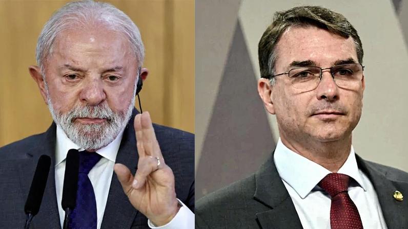 O presidente Lula e o senador Flávio Bolsonaro, candidatos à Presidência. Fotos: Fabio Rodrigues-Pozzebom/Agência Brasil e Evaristo Sá/AFP