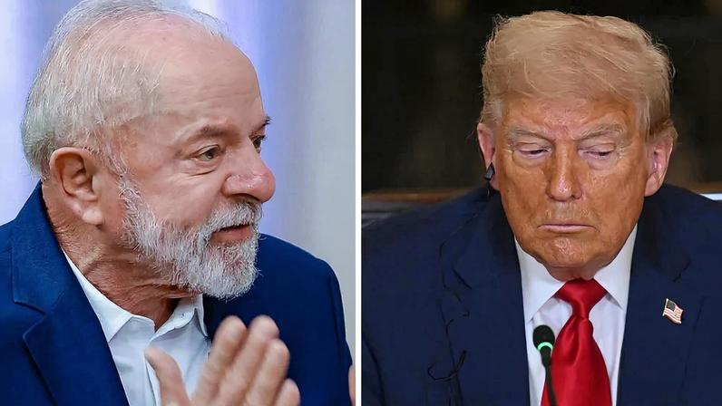 Lula e Donald Trump. Fotos: Ricardo Stuckert/PR e Jim Watson/AFP