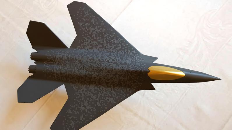 A scale model of the Franco-German-Spanish Future Combat Air System (FCAS / SCAF), Europe's next-generation fighter jet, is seen in Paris, France, February 20, 2020. REUTERS/Charles Platiau/File Photo