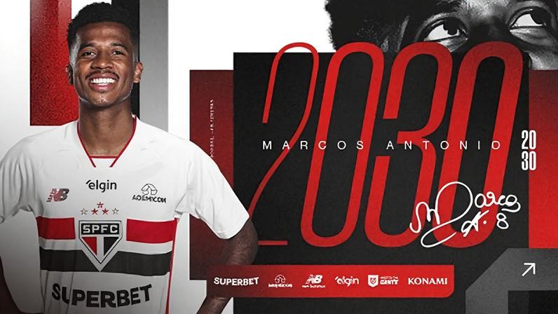 São Paulo anuncia renovação e Marcos Antonio comemora: muito feliz
