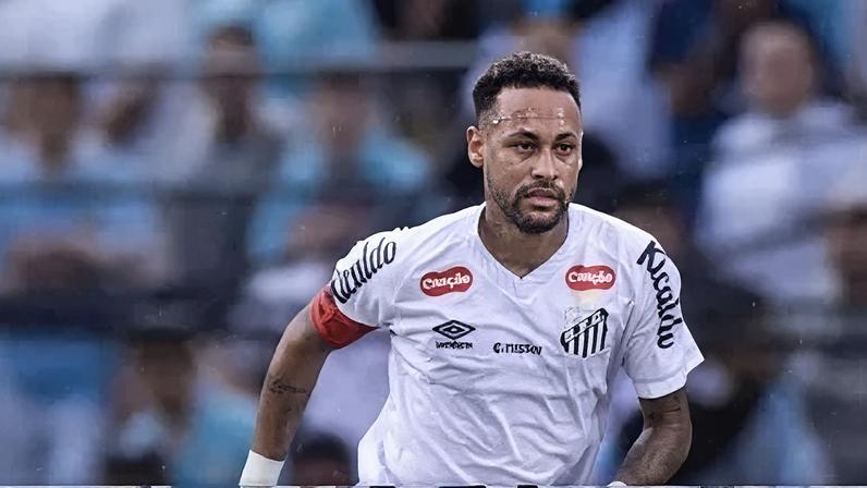 Neymar em jogo do Santos contra o Novorizontino