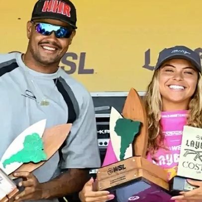 Weslley Dantas e Tainá Hinckel vencem Sul-Americano QS da WSL