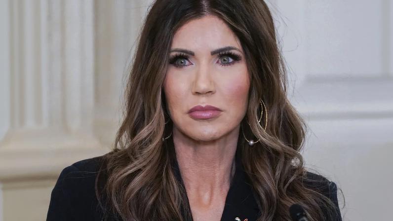 Kristi Noem during an announcement on the Homeland Security Task Force at White House last year.