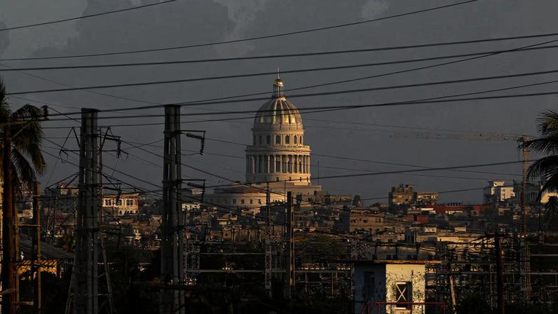 The National Capitol of Cuba rises amid the city skyline as Cuba brought its national electrical grid back online after the country had been largely without power for 16 hours in an outage that Energy Ministry officials linked to the oil blockade of Cuba imposed by the United States, in Havana, Cuba, March 5, 2026.