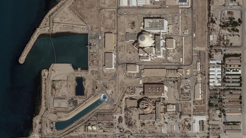 Satellite image shows the Bushehr Nuclear Power Plant, in Bushehr Province, Iran, May 26, 2025. 2025 Planet Labs PBC/Handout via REUTERS