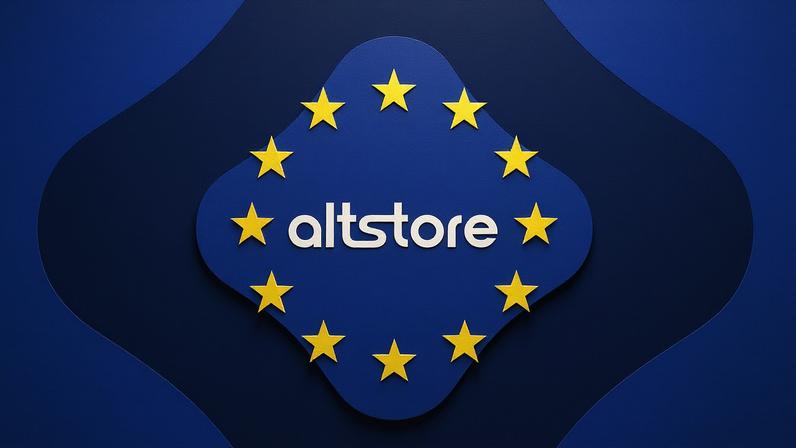 An illustration of the AltStore logo