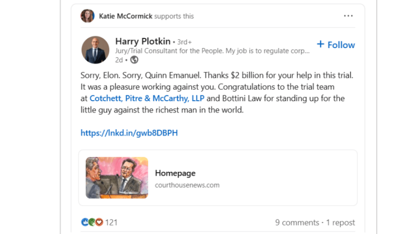 Próximo argumento jurídico de Musk envolve reações com emojis no LinkedIn