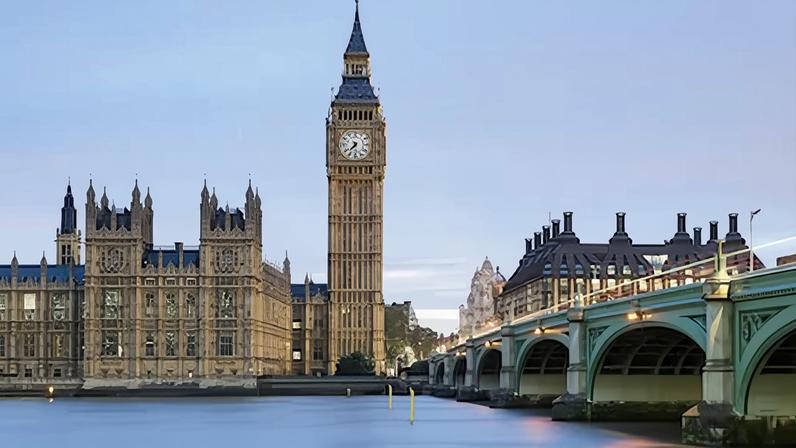 El Parlamento británico, en Londres, a orillas del Támesis