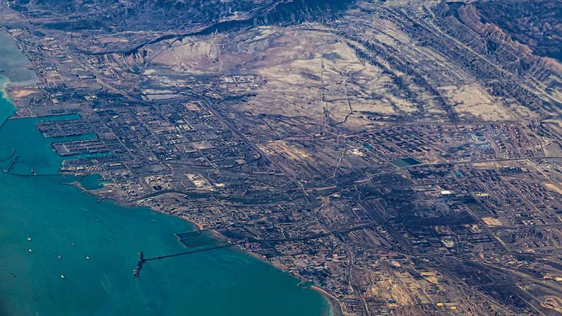 An aerial view Port of Fujairah, United Arab Emirates in the strait of Hormuz, December 10, 2023. REUTERS/Stringer/File Photo