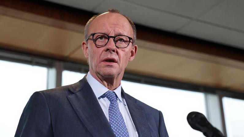 German Chancellor Friedrich Merz speaks during a press conference following his White House meeting with U.S. President Donald Trump, in Washington, D.C., U.S., March 3, 2026. REUTERS/Kylie Cooper