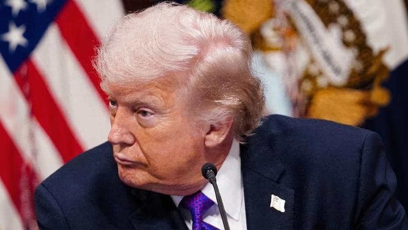U.S. President Donald Trump attends a roundtable on the Ratepayer Protection Pledge in the Indian Treaty Room in the Eisenhower Executive Office Building (EEOB) on the White House campus in Washington, D.C., U.S., March 4, 2026. REUTERS/Nathan Howard/File Photo