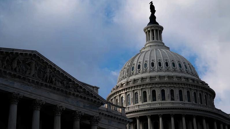 La fachada del Congreso de Estados Unidos, en febrero de 2026.
