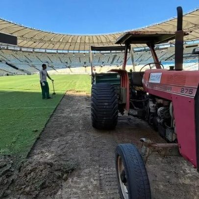 Maracanã inicia troca de gramado durante pausa da Data Fifa