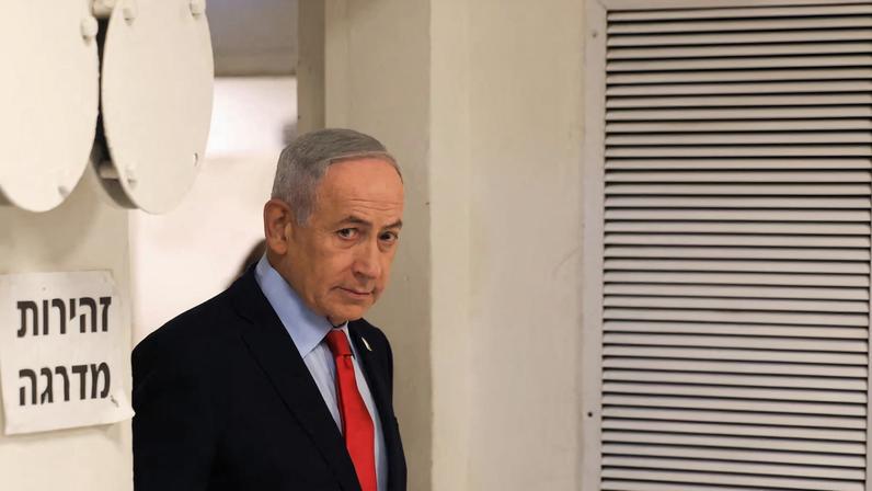 Israeli Prime Minister Benjamin Netanyahu holds a press conference, amid the U.S.-Israel conflict with Iran, in Jerusalem