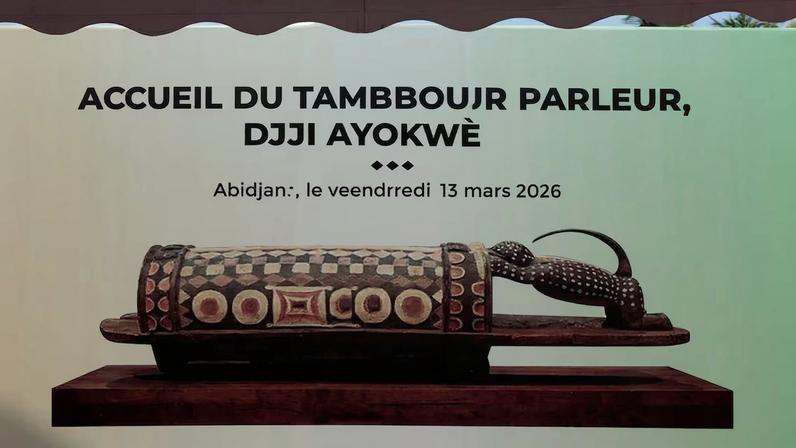 Costa do Marfim recebe tambor falante, primeiro artefato devolvido pela França