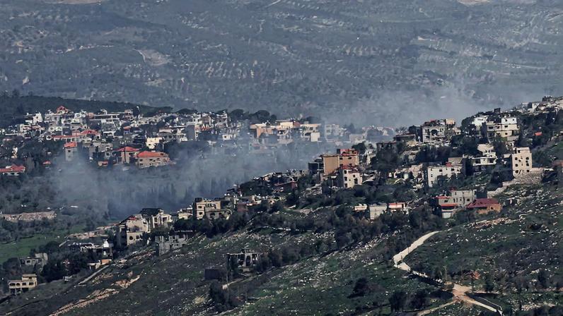 Smoke rises from a Lebanese village near the border with Israel, amid escalation between Iran-backed Hezbollah and Israel, and amid the U.S.-Israeli conflict with Iran, as seen from northern Israel