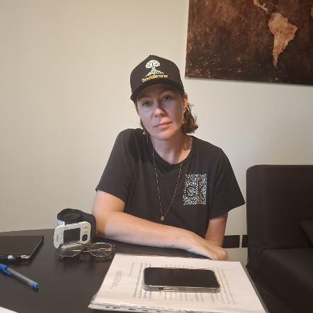 A ex-deputada Carla Zambelli, em um apartamento em Roma, momentos antes de ser presa em julho