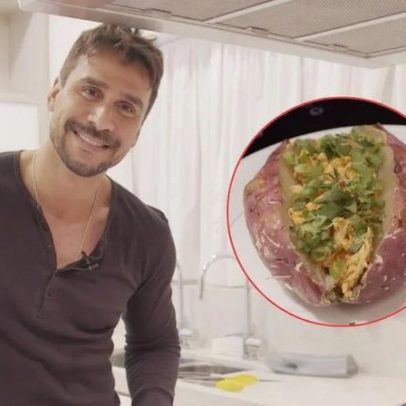 Batata-doce recheada com frango e requeijão light ganha destaque com Júlio Rocha