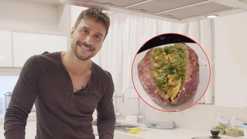 Batata-doce recheada com frango e requeijão light ganha destaque com Júlio Rocha