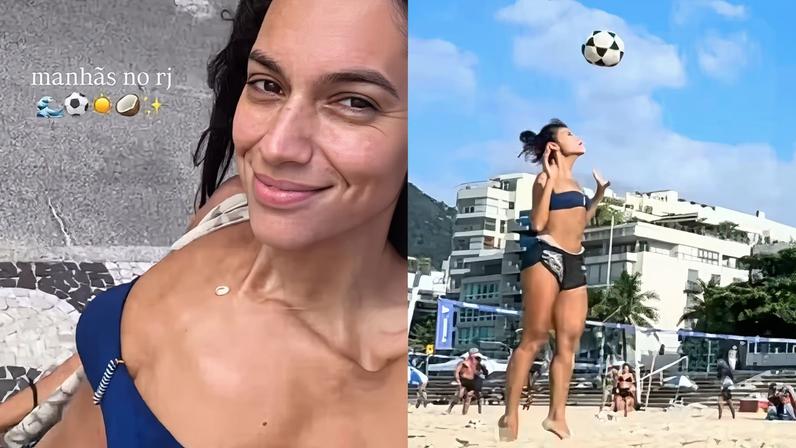 Alane Dias mostra manhã de praia no Rio de Janeiro — Foto: Reprodução/Instagram