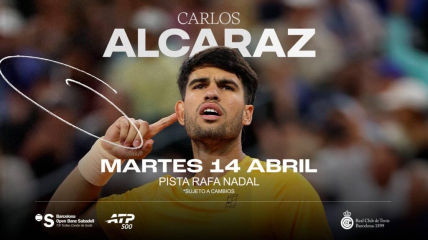 Alcaraz lidera o ATP 500 de Barcelona e tem estreia definida