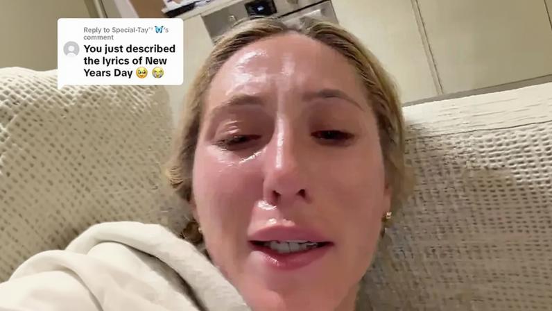 Alix Earle posted a TikTok video of herself sobbing on March 1 over Taylor Swift's 2017 song "New Year's Day."