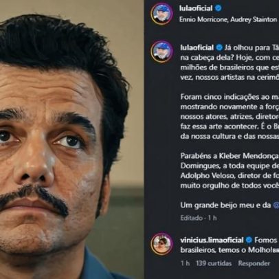 Lula afirma que brasileiros estão orgulhosos do cinema nacional após Oscar