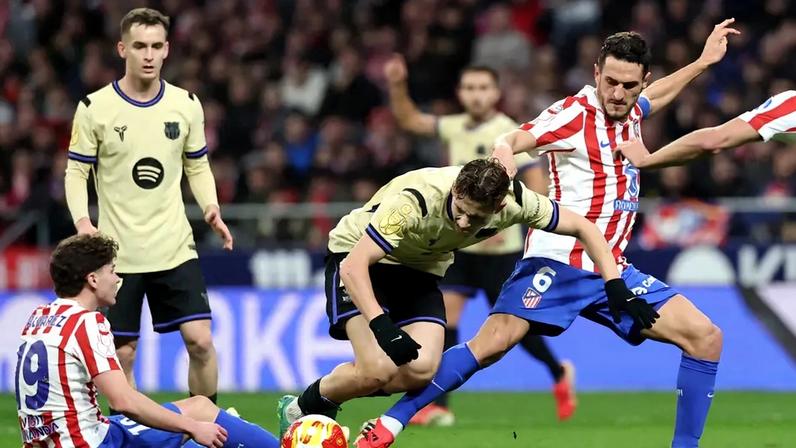 Atlético de Madrid goleou o Barcelona por 4 a 0 na semifinal da Copa do Rei (Foto: Pierre-Philippe MARCOU / AFP)