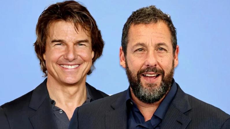 Adam Sandler e Tom Cruise da esquerda para a direita, respectivamente.