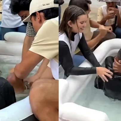 Batismo ocorre na Avenida Paulista após evangelismo