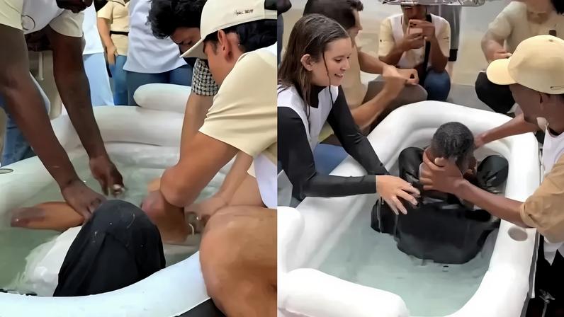 Batismo ocorre na Avenida Paulista após evangelismo