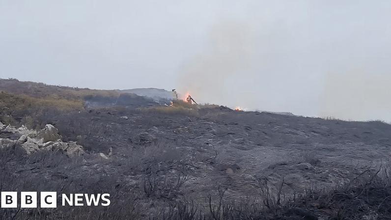 Equipes contêm incêndio florestal em reserva natural