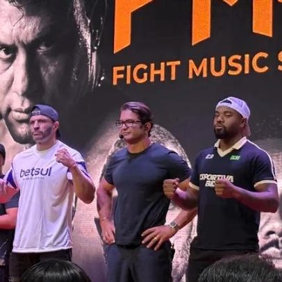 Davi Brito e Bambam se provocam antes do Fight Music Show