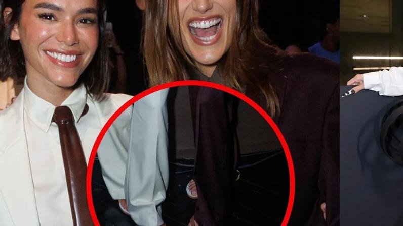 Bruna Marquezine, Sasha Meneghel e Sabrina Sato em looks ousados com chinelo e terno em evento da Havaianas; fotos das pernas e pés