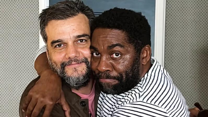 Wagner Moura e Lázaro Ramos — Foto: Reprodução/Instagram