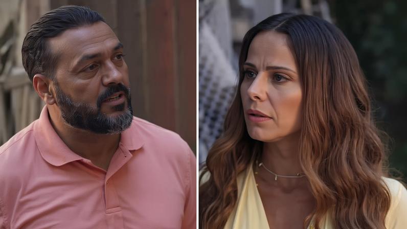 Belo e Viviane Araujo em 'Três Graças' — Foto: Reprodução/Globo