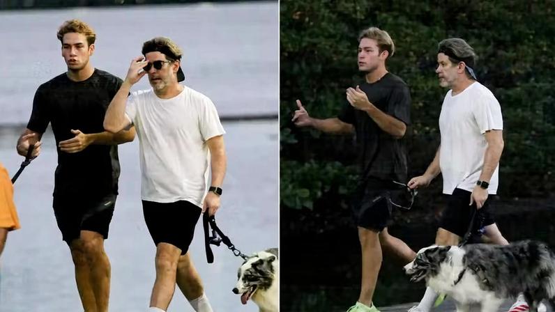 Murilo Benício usa look despojado em passeio com filho de Giovanna Antonelli