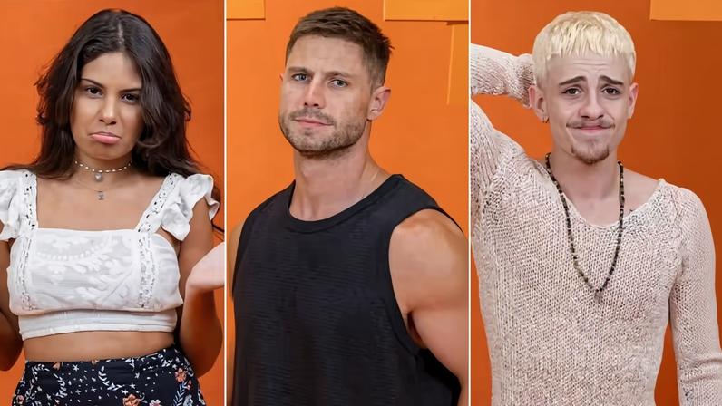 Gabriela, Jonas e Juliano Floss estão no paredão — Foto: Divulgação/Globo