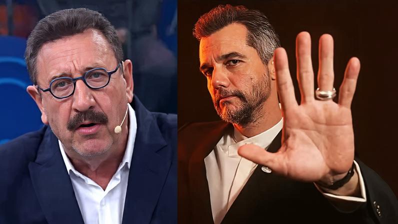 Ratinho e Wagner Moura — Foto: Reprodução/SBT/Divulgação