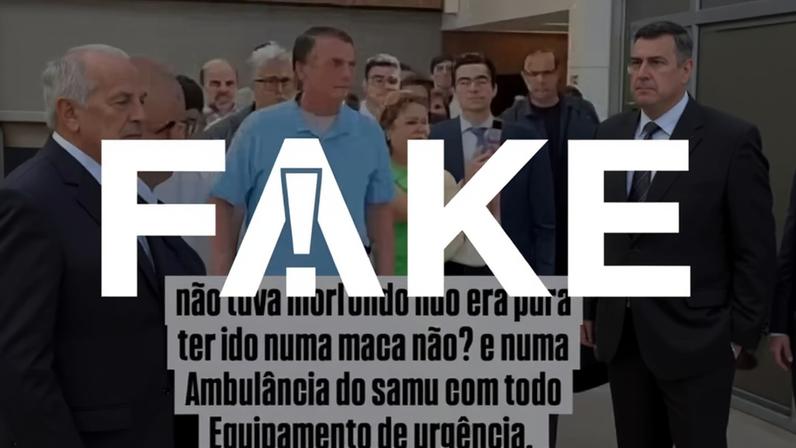 É #FAKE que vídeo mostre Bolsonaro saindo do hospital em 27 de março de 2026; gravação ocorreu em maio do ano anterior — Foto: Reprodução/Instagram