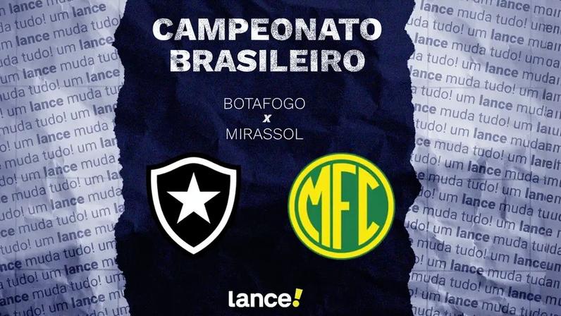 Botafogo x Mirassol: horário, transmissão e prováveis escalações