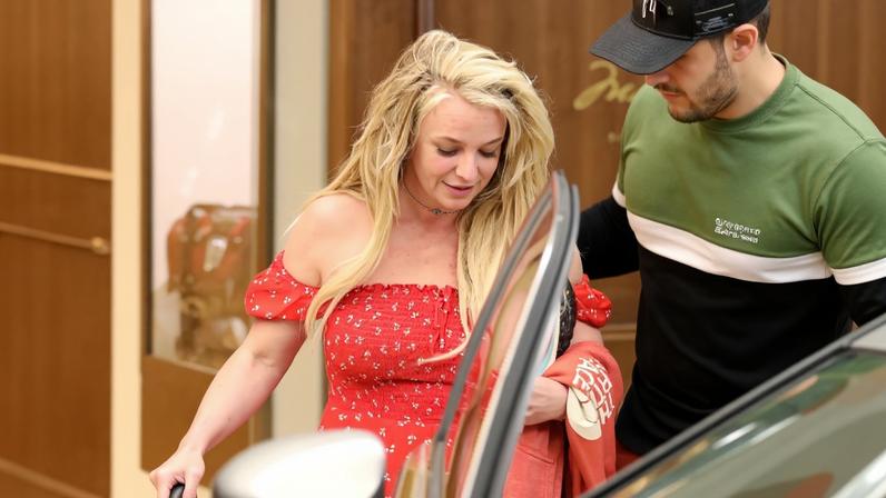 Britney Spears (pictured above in April 2019) was taken to a hospital after her DUI arrest Thursday morning.