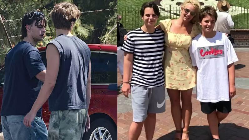 Filhos de Britney Spears aparecem juntos em rara aparição pública