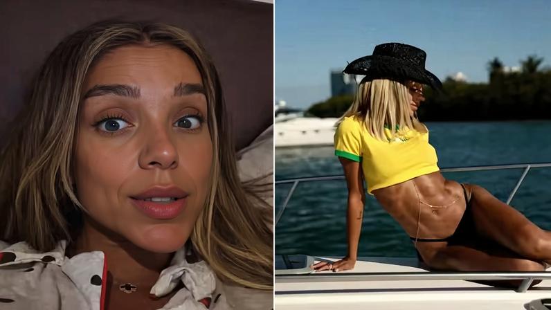 Brunna Gonçalves surpreende-se com gordura após férias com menos treinos