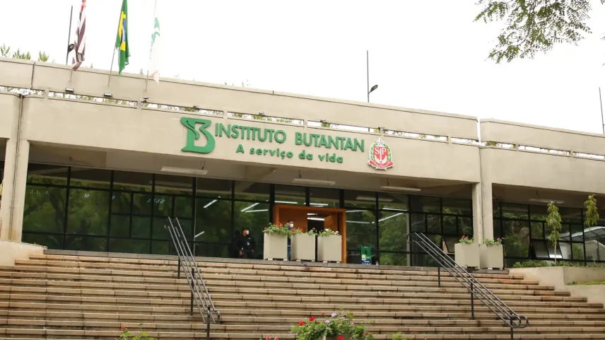 Fachada do centro de pesquisa biológica Instituto Butantan