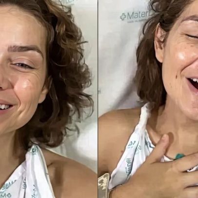 Camila Campos celebra recuperação após nova cirurgia no hospital