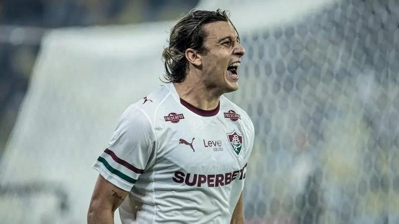 Canobbio comemora seu gol no jogo do Fluminense contra o Vasco (Foto: Affonso Andrade/Agência F8/Gazeta Press)