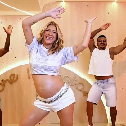 Lore Improta, grávida, dança música do marido Leo Santana